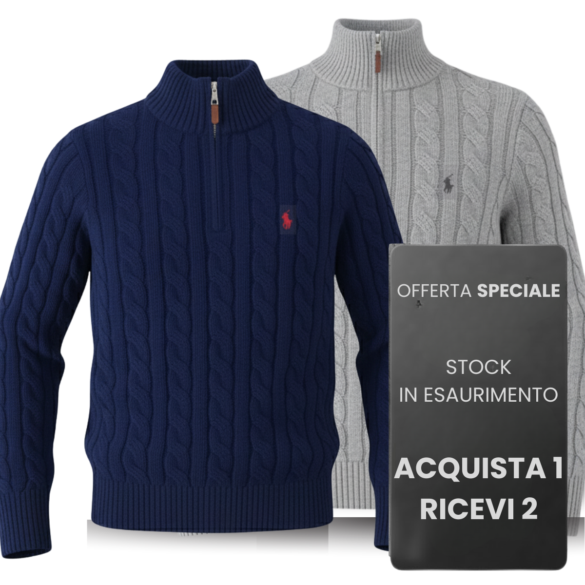 Maglione a Trecce in Cashmere (CLEARANCE) – Acquista 1, Ricevi 2