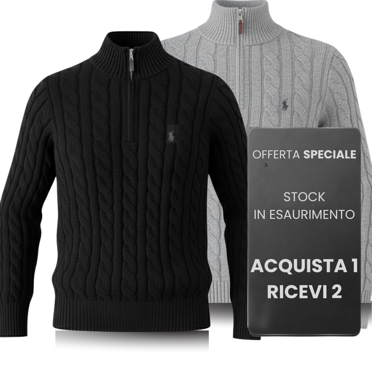 Maglione a Trecce in Cashmere (CLEARANCE) – Acquista 1, Ricevi 2