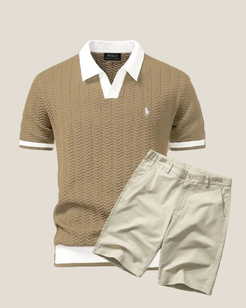 Riviera Knit Polo Set — Polo + Bermuda Premium